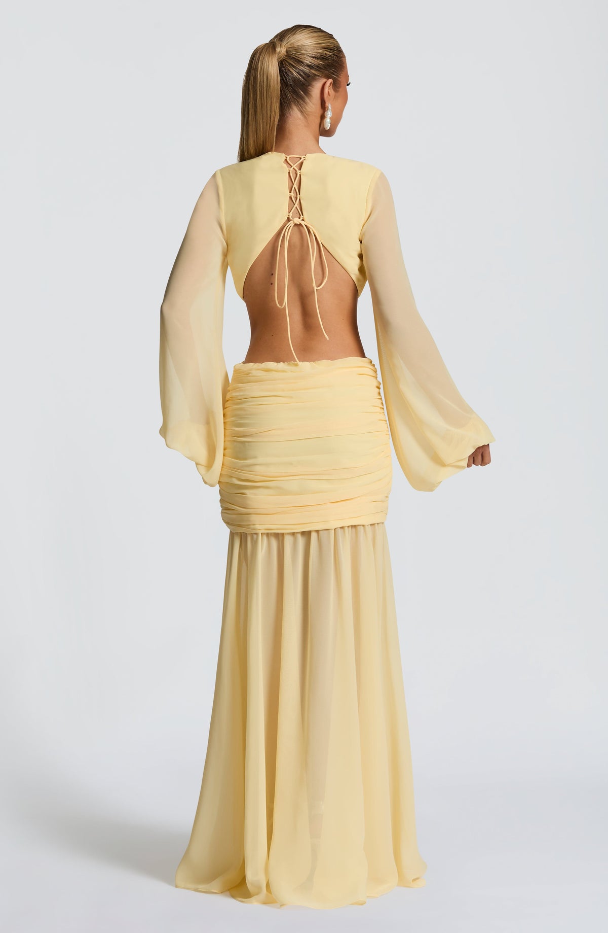 Robe longue citron