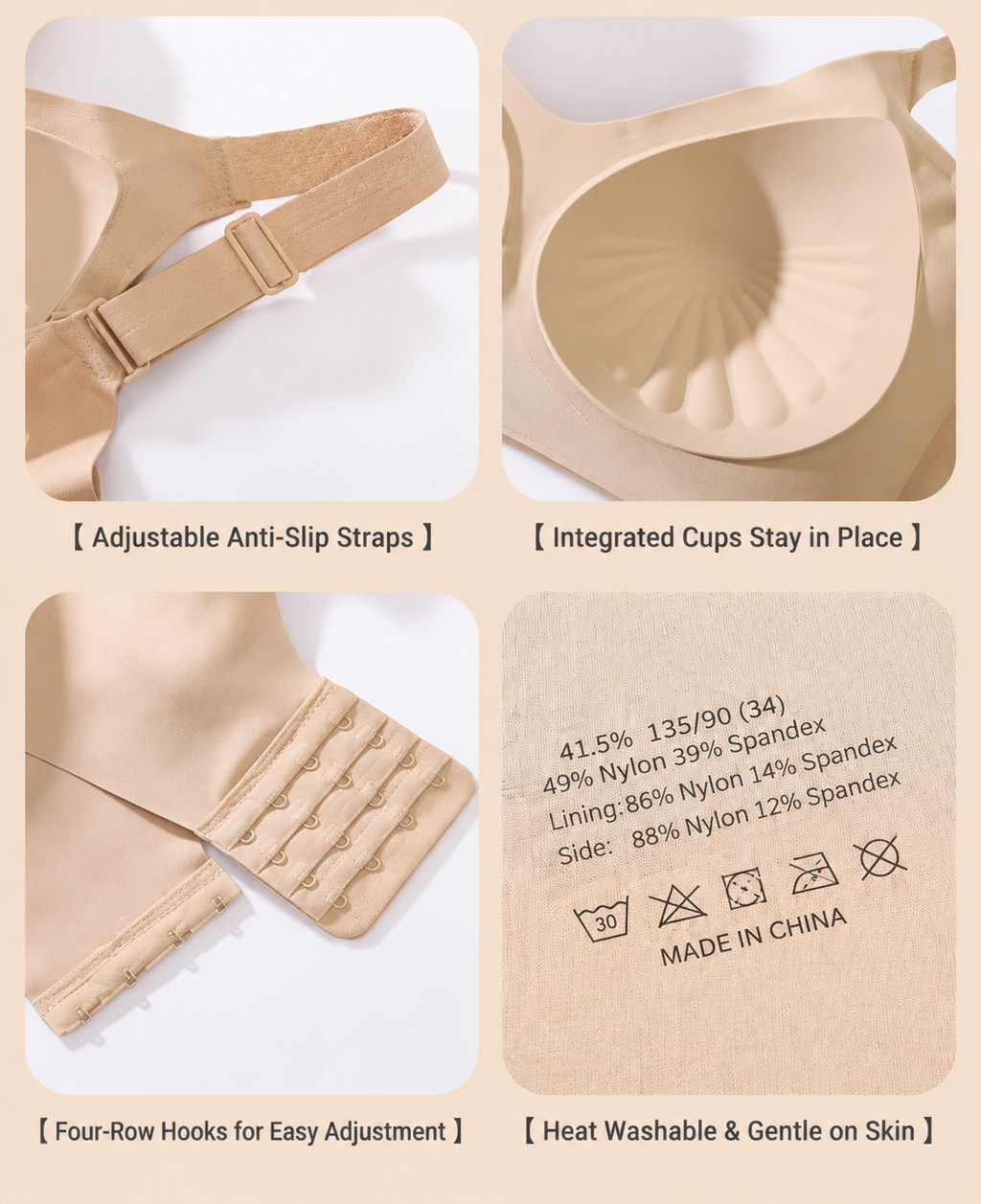 Pack de 2 sujetadores push-up de encaje sin costuras y transpirables