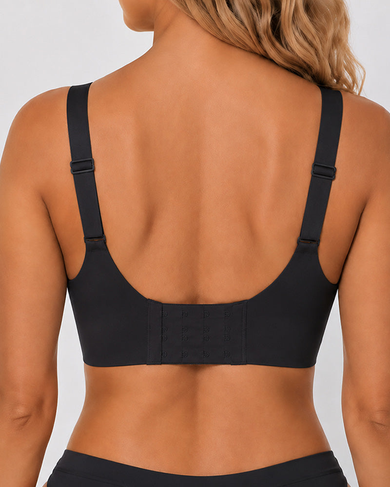 Soutien-gorge confort sans armatures ni coutures à col en V