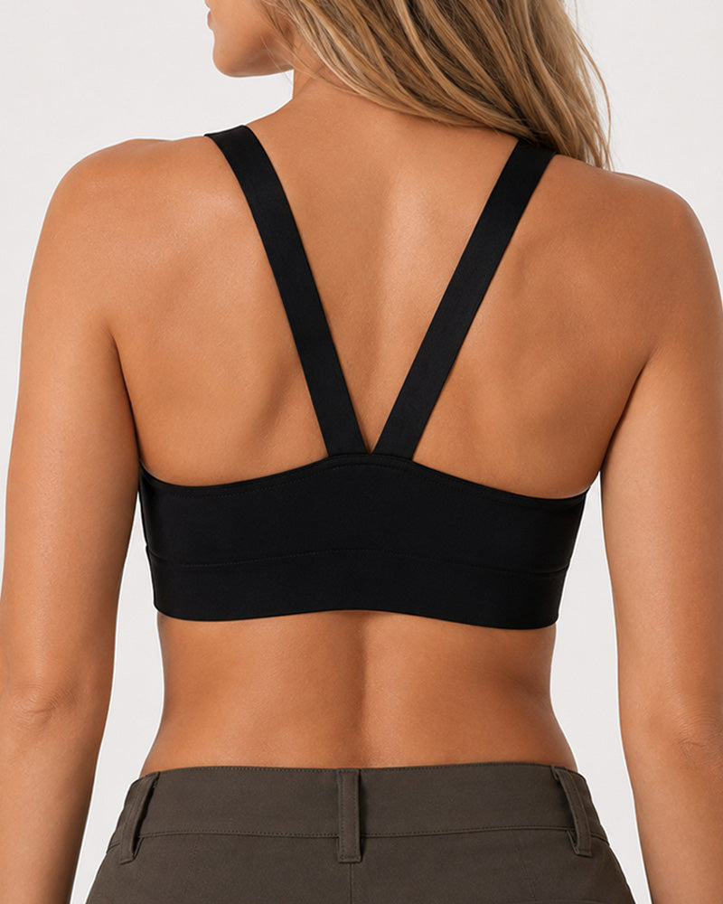 Lot de 2 soutiens-gorge push-up sans armatures, sans couture, à col V profond et fermeture sur le devant