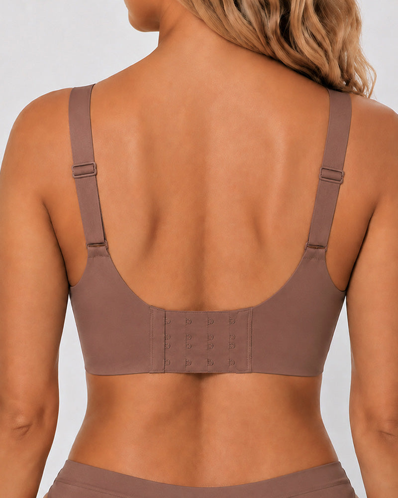 Soutien-gorge confort sans armatures ni coutures à col en V