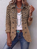 Donatella | Giacca leopardata vintage sfumata con volant
