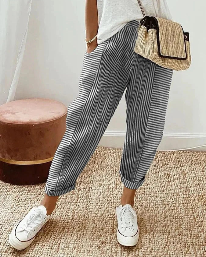 Pantalon rayé sans effort