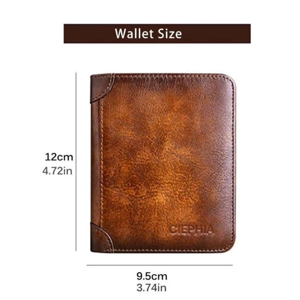 Cartera minimalista de cuir amb protecció RFID per a home