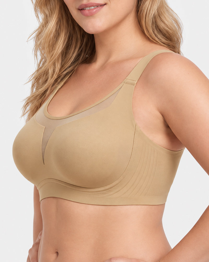 Soutien-gorge confort sans armatures à maintien en W et couvrance intégrale