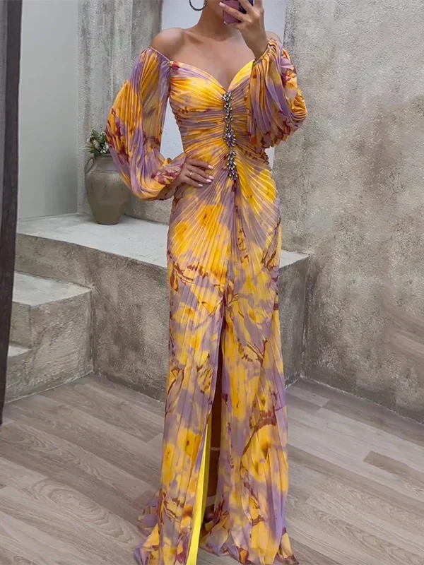 Robe longue élégante avec corsage