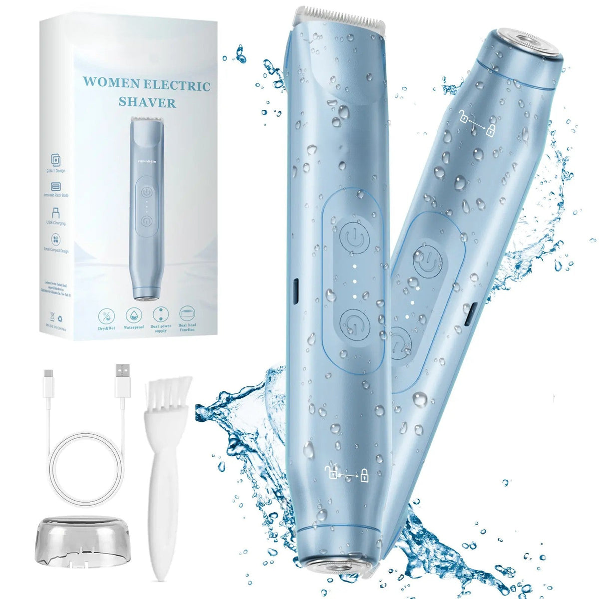 Tondeuse pour bikini femme — Rechargeable 2-en-1