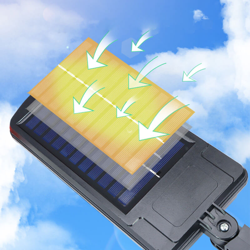 Projecteur solaire LED d'extérieur avec détecteur PIR et télécommande