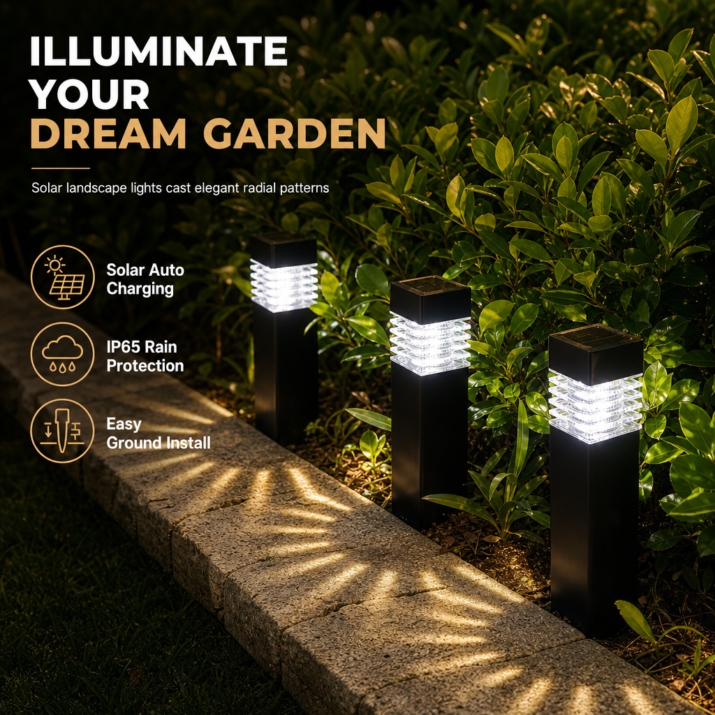Lampe solaire de jardin à piquer pour l'extérieur