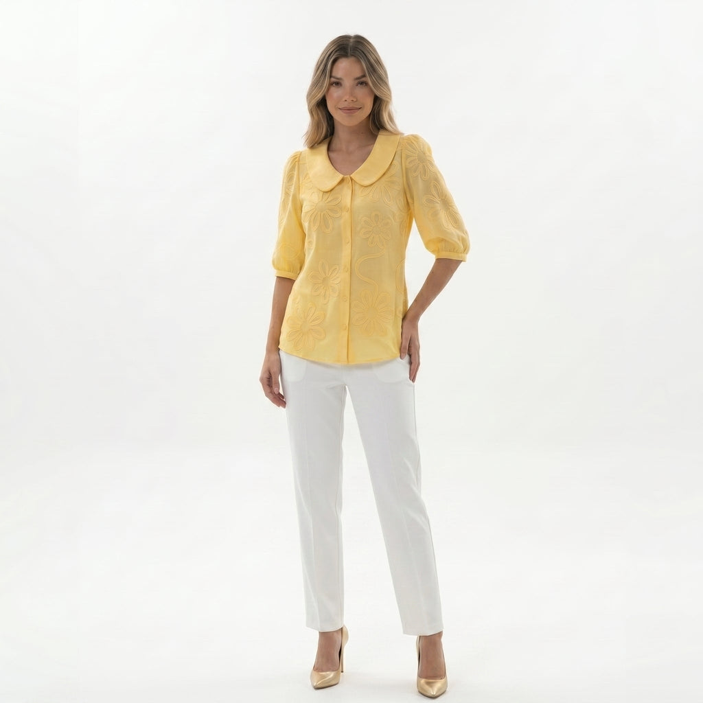 Elegante blusa floreale
