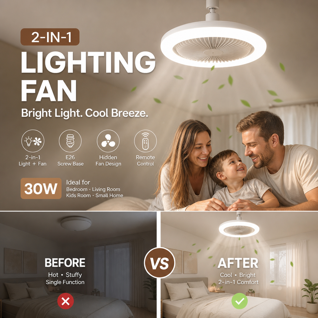 Ventall de sostre LED amb telecomandament