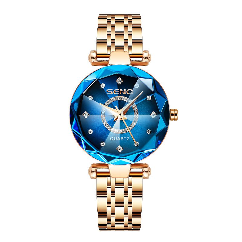 Orologio da donna con quadrante sfumato scintillante