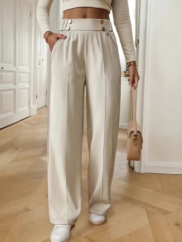 Pantaloni sartoriali dritti dall'eleganza casual