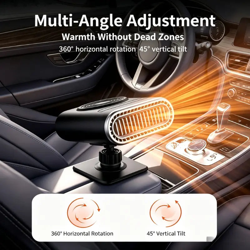 Chauffage d'appoint 12V pour voiture - Alimentation 12V, Dégivrage réglable pour pare-brise