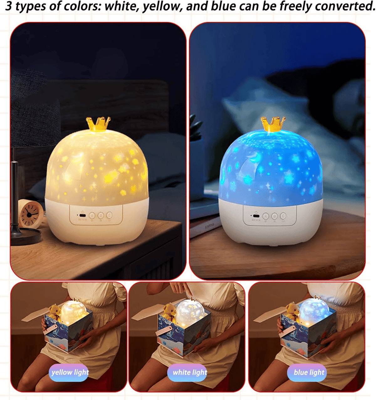 🌙 50% DE DESCOMPTE ! ✨ Projector nocturn infantil - 15 pel·lícules amb llum suau, càrrega per USB, ideal per dormir o jugar 🎥📦