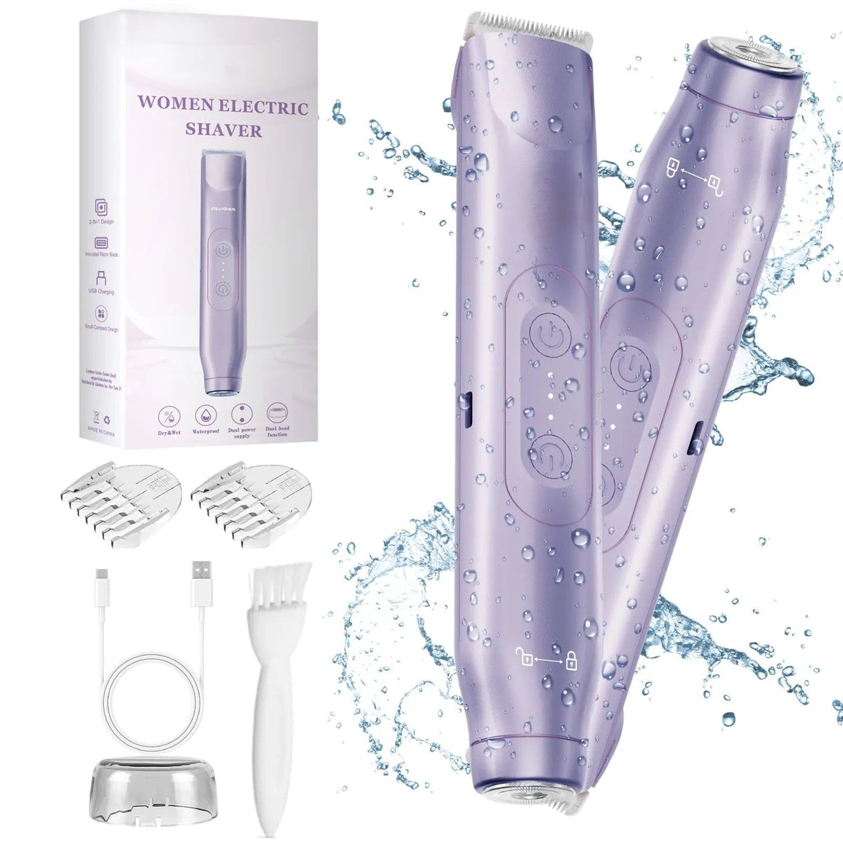Tondeuse pour bikini femme — Rechargeable 2-en-1