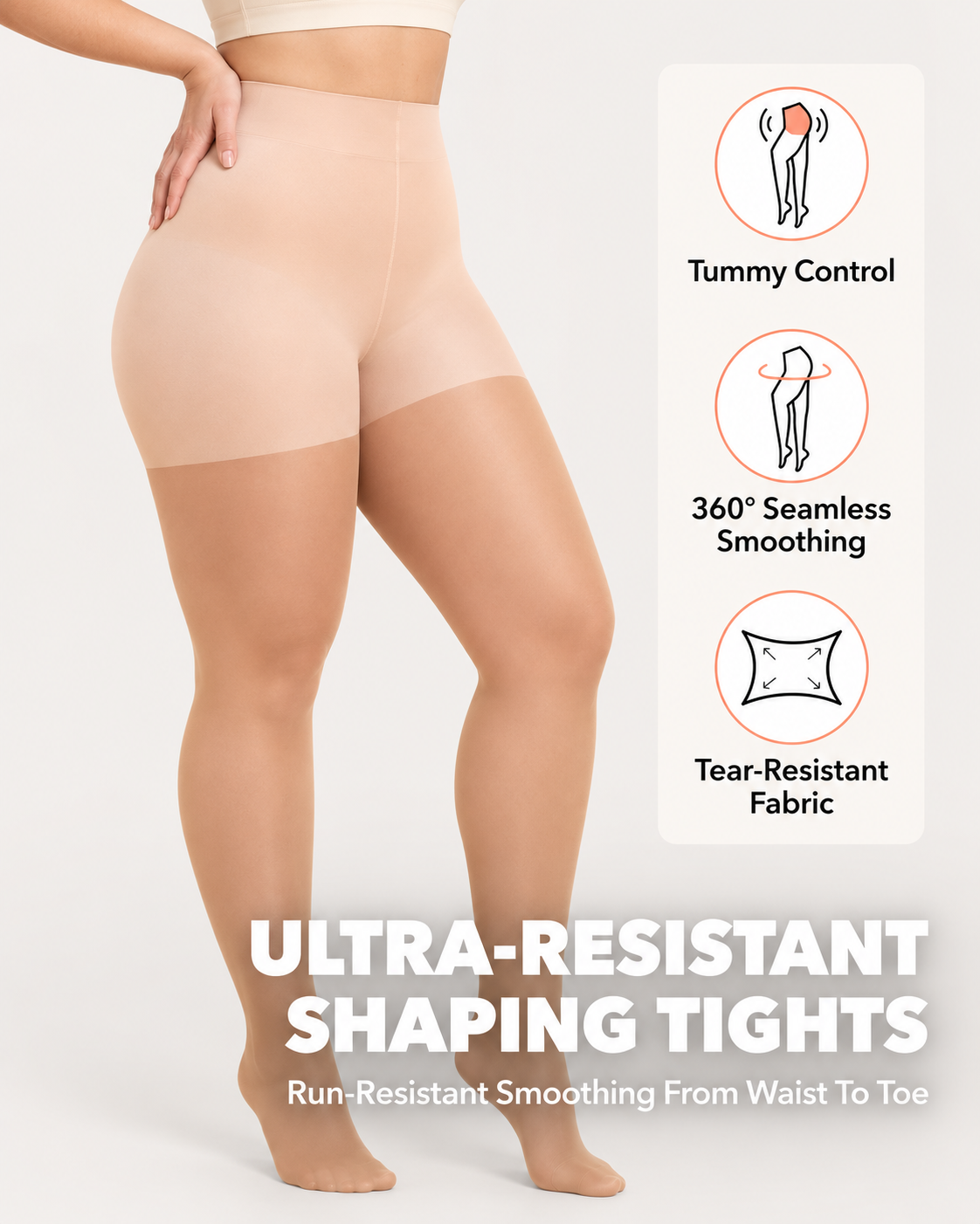 Leggings modellanti coprenti ultra-resistenti con controllo addome e sollevamento glutei