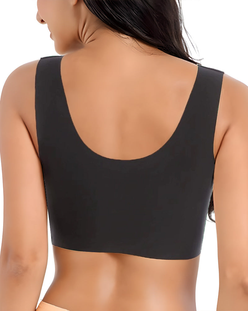 Reggiseno senza cuciture in pizzo traforato per seno abbondante