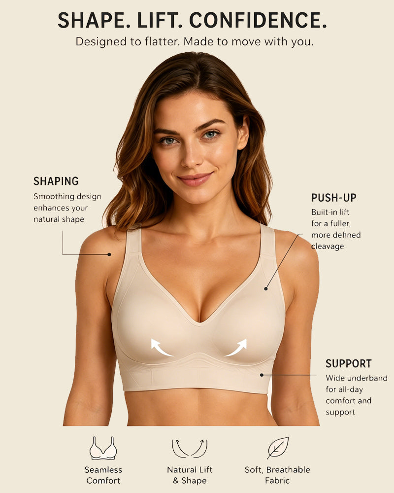 Sutjador push-up de gel sense costures de talla gran