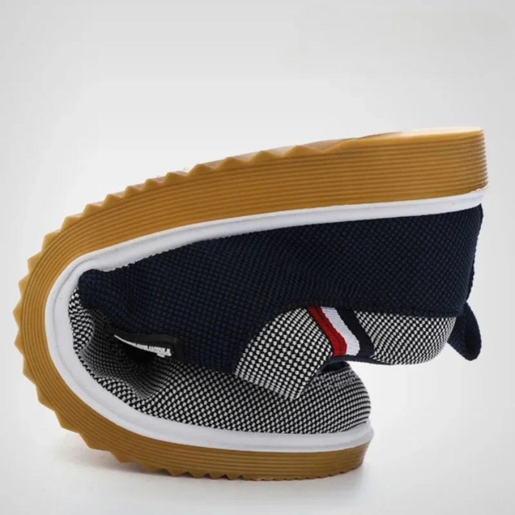 Sabates de tela bicolors