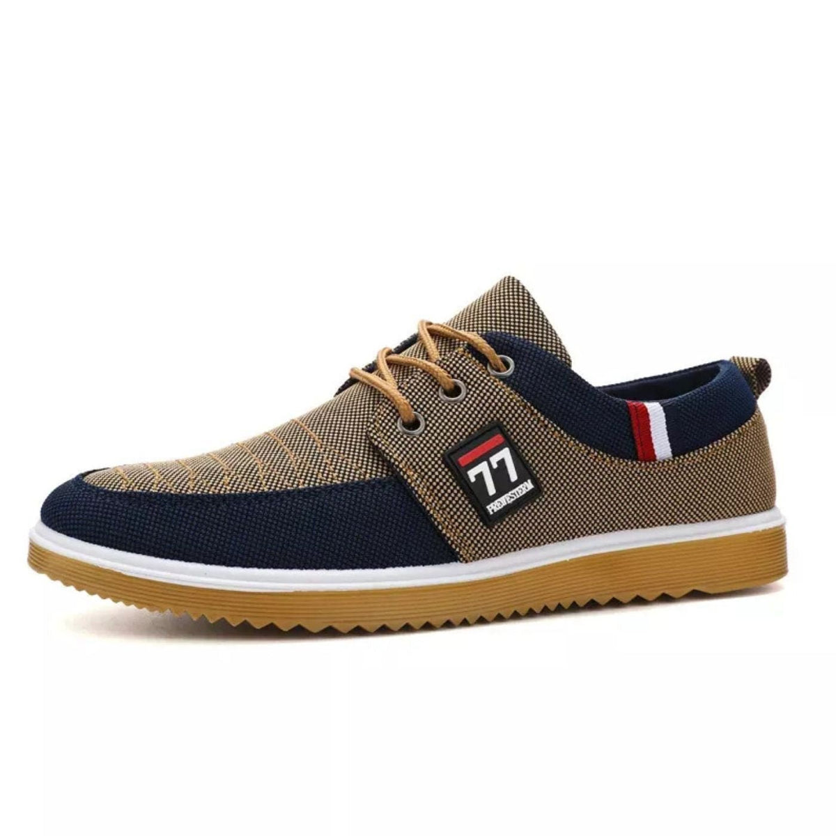 Sabates de tela bicolors
