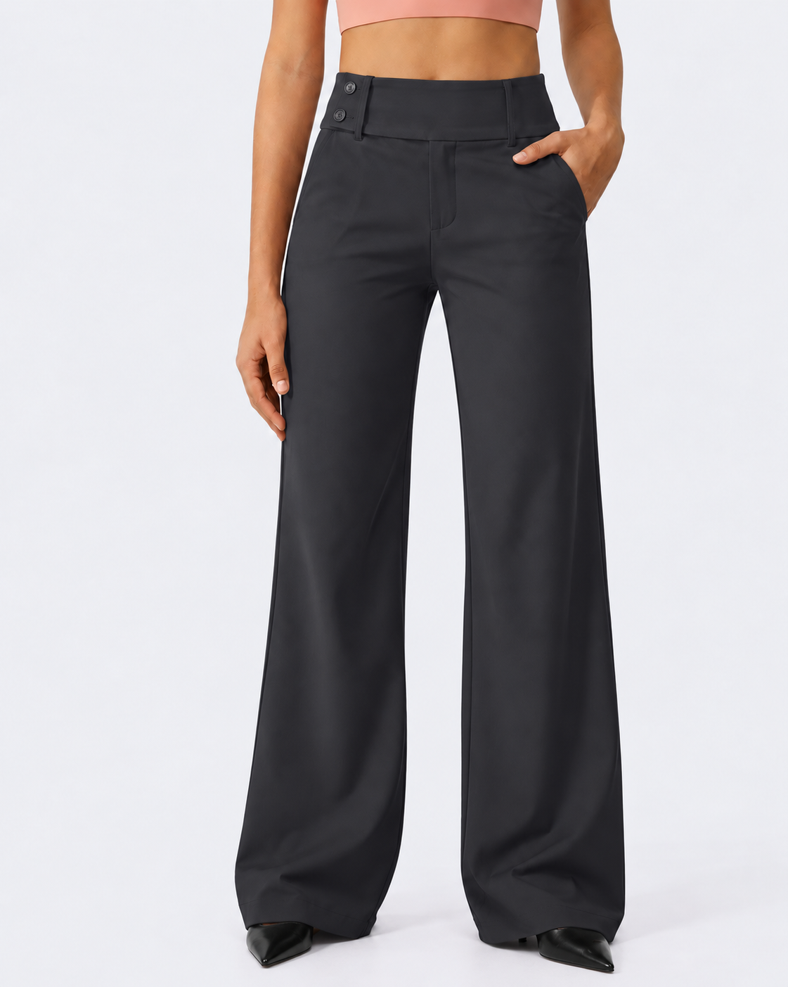 Pantalon ample taille haute