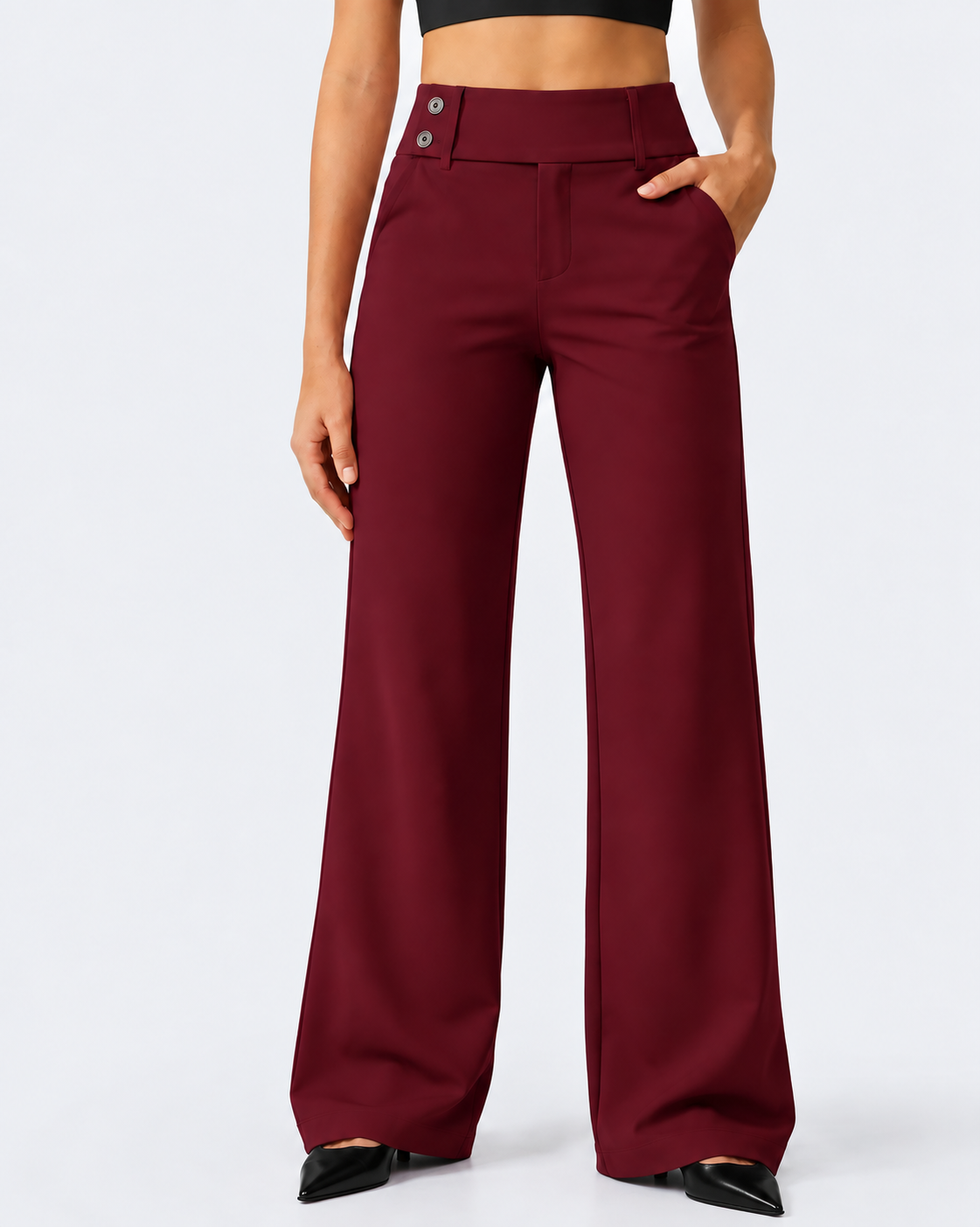 Pantalon ample taille haute