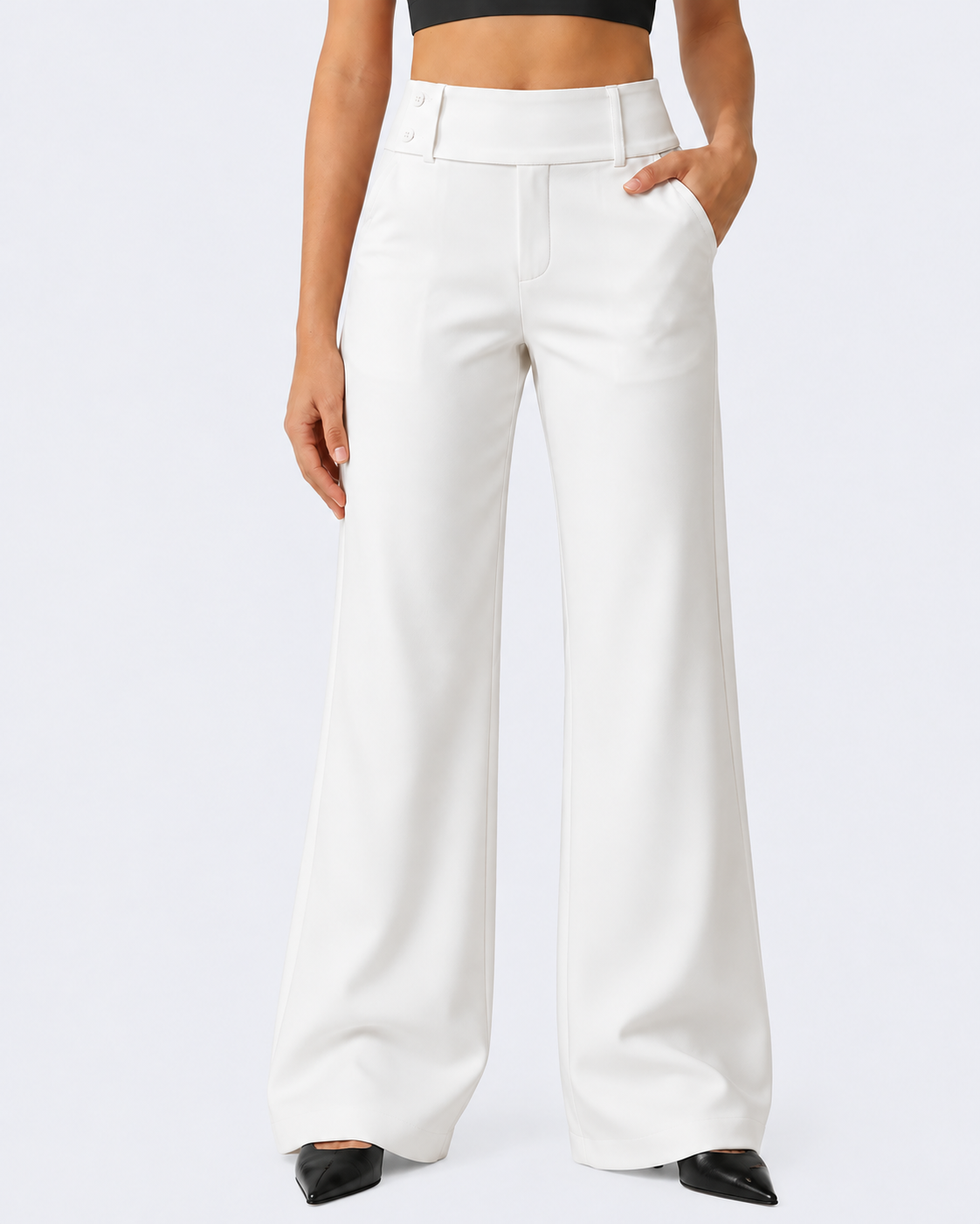 Pantalon ample taille haute