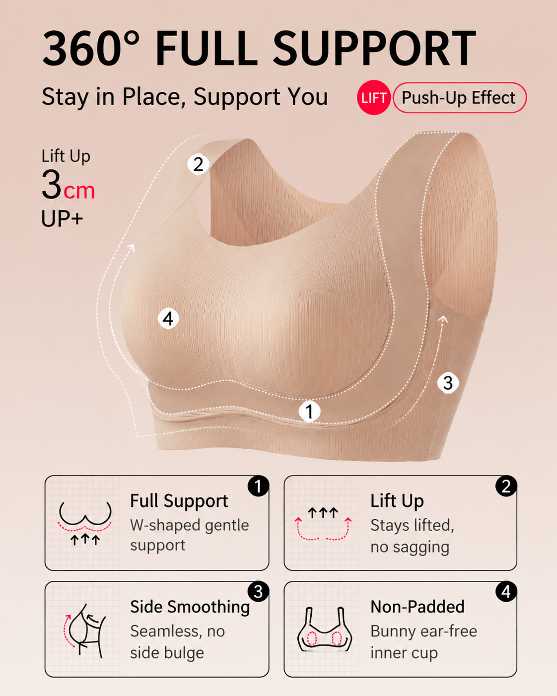 Soutien-gorge invisible sans coutures ni armatures pour un confort optimal