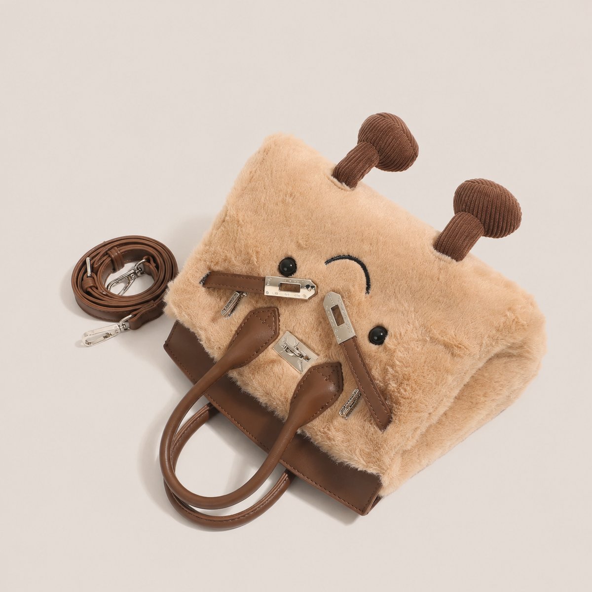 Borsa tote di peluche