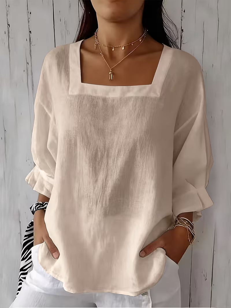 Alvessa | Langermet bluse med krysset utringning