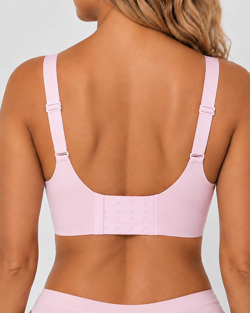 Soutien-gorge confort sans armatures ni coutures à col en V