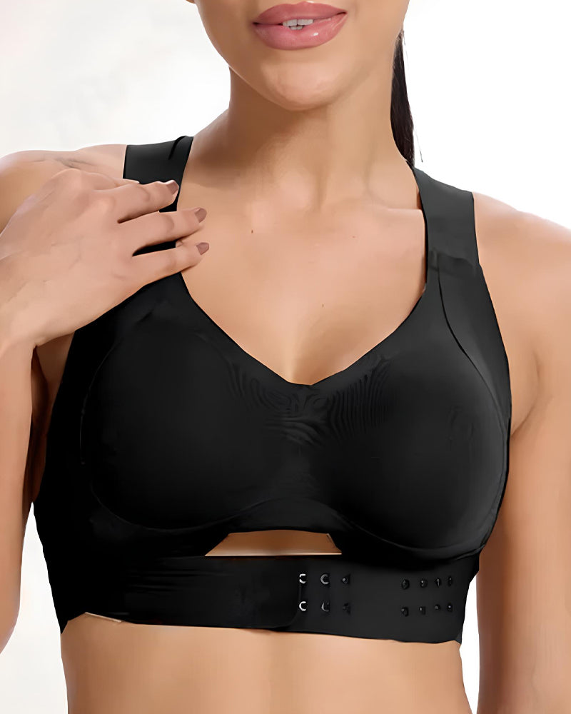 Soutiador esportiu push-up sense costures corrector de postura