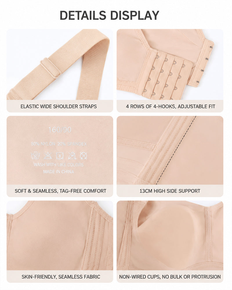 Reggiseno push-up ultra-sottile, comodo e senza cuciture, con scollo a V profonda