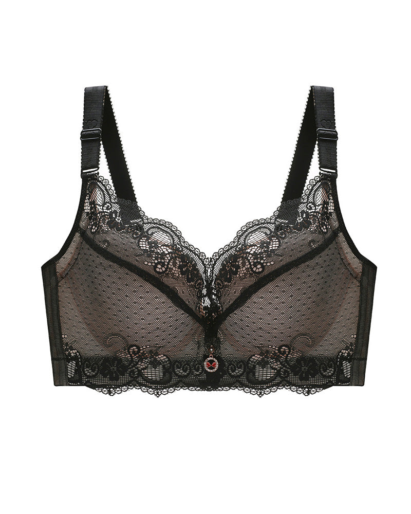 Soutiador push-up entallat de renda amb varetes