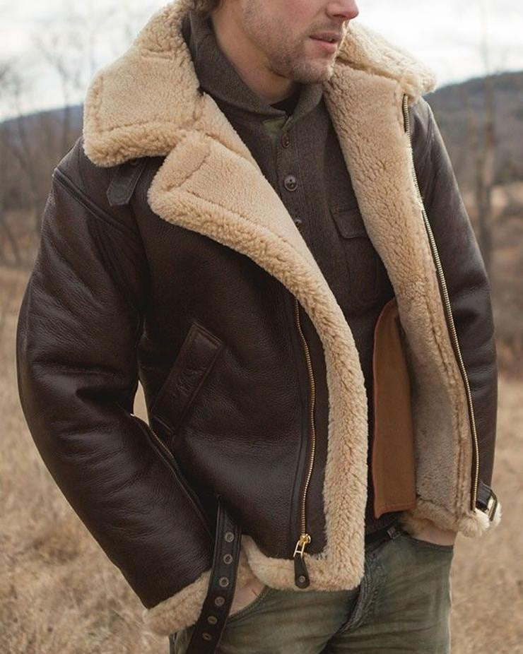 Veste en cuir matelassée