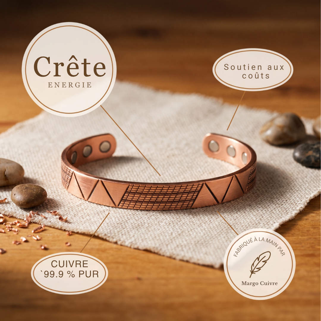 Geometrisk kobberarmbånd