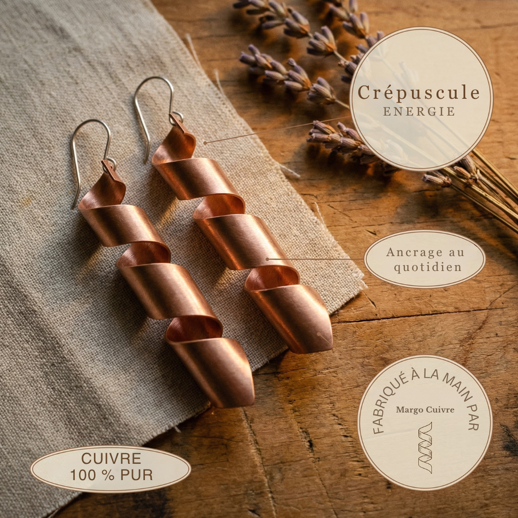 Pendientes colgantes de cobre