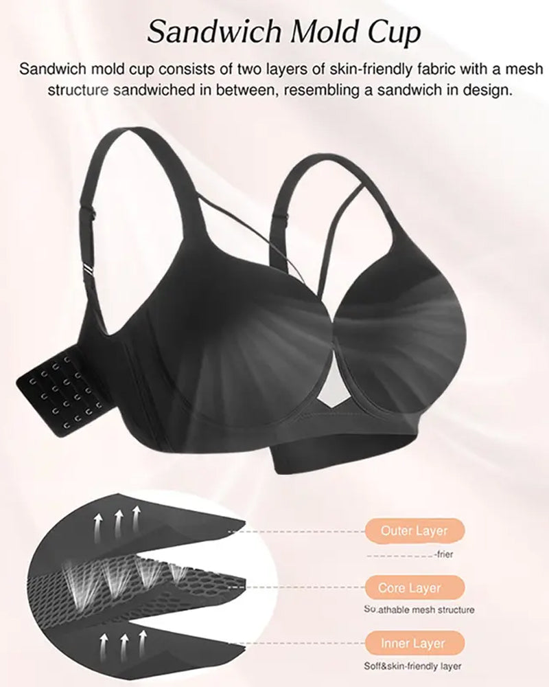 Reggiseno reppente senza cuciture con ferretto e scollo a V