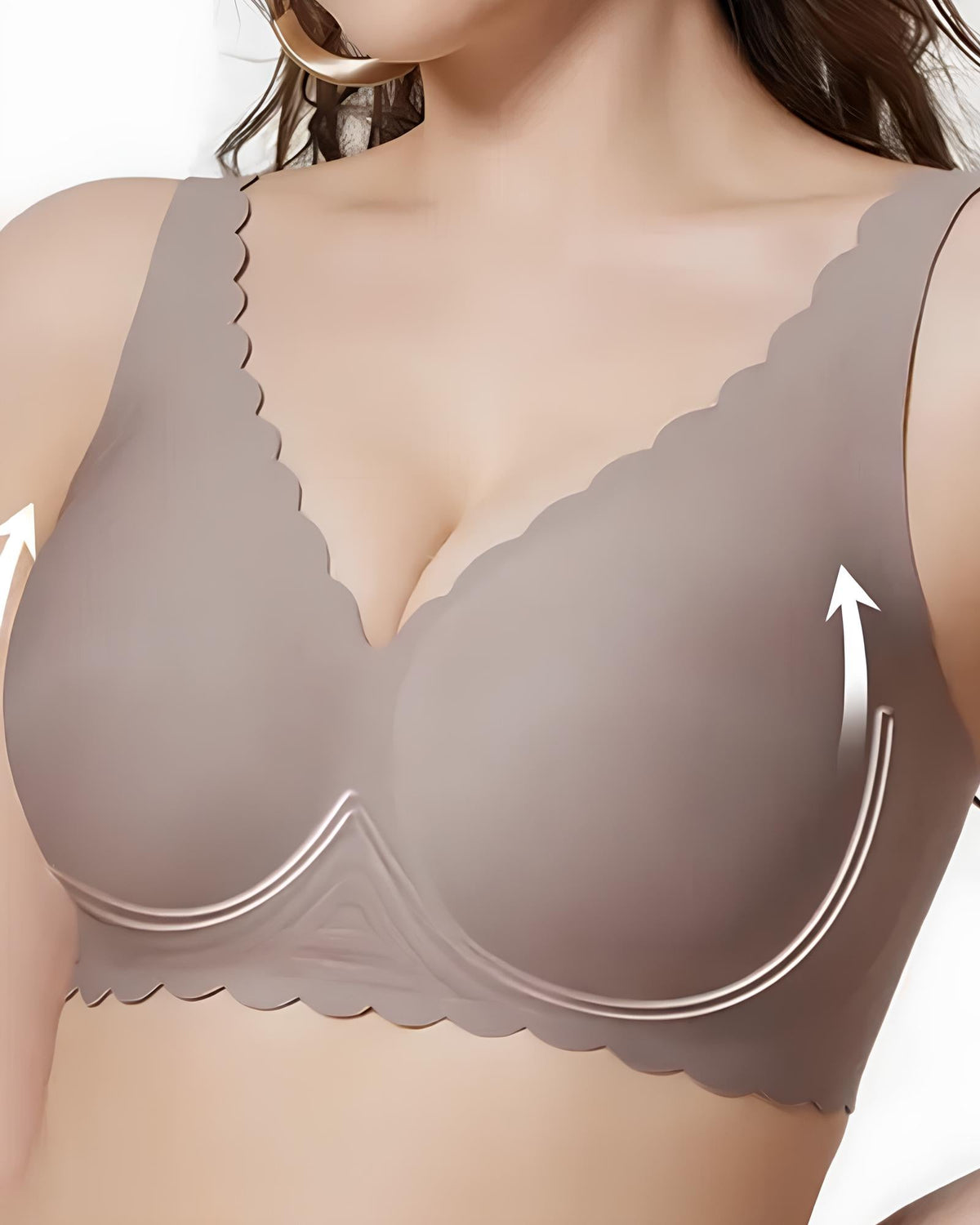 Sostenidor push-up elàstic amb escot en V sense aros ni costures