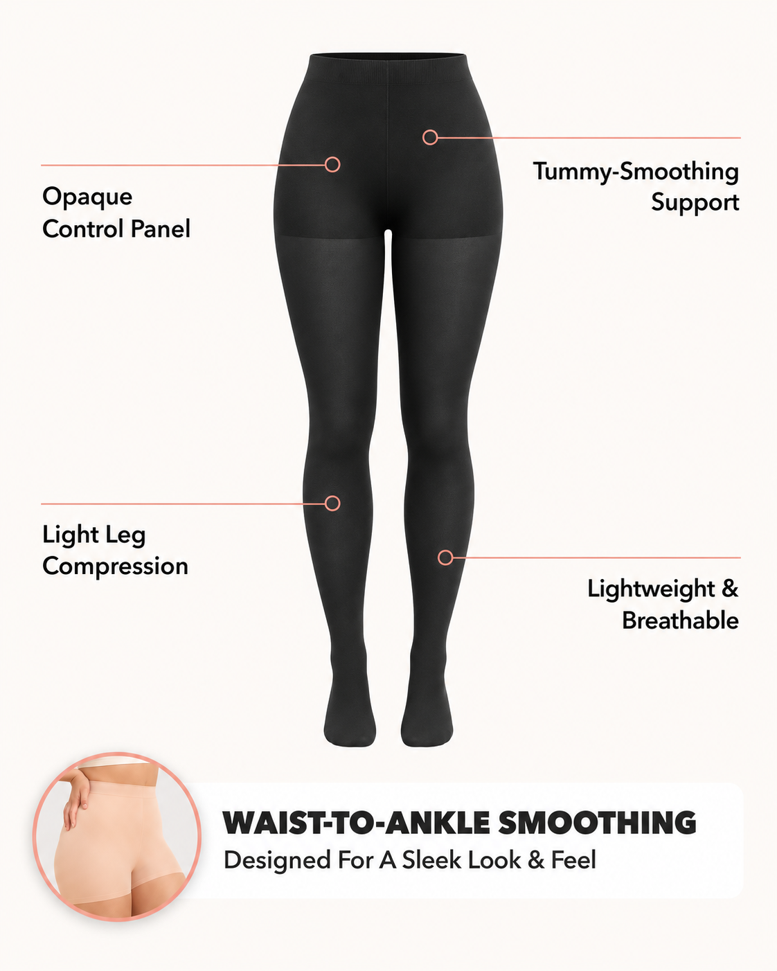 Leggings modellanti coprenti ultra-resistenti con controllo addome e sollevamento glutei