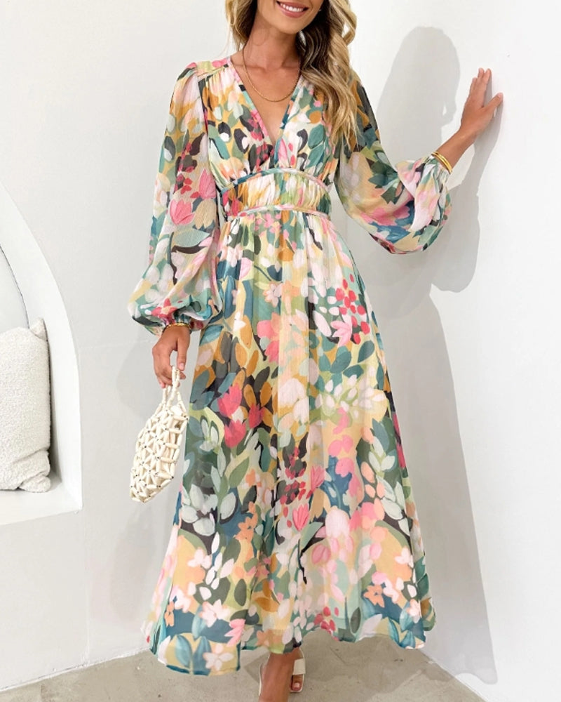 Vestido femenino con motivo floral