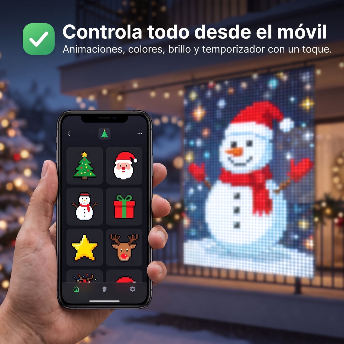 Festilume™ – Cortina de llum LED animada de Nadal