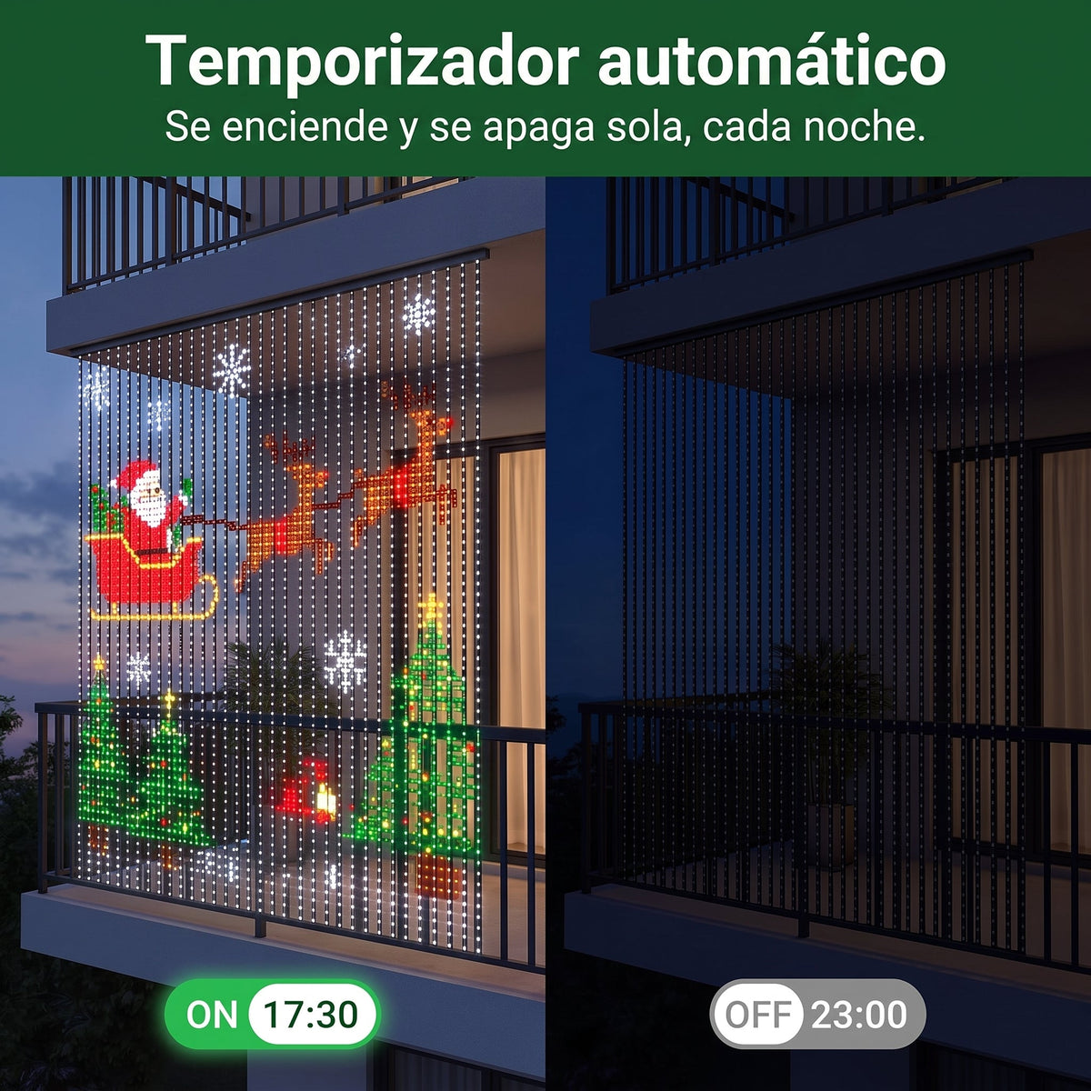 Festilume™ – Tenda luminosa natalizia a LED animata