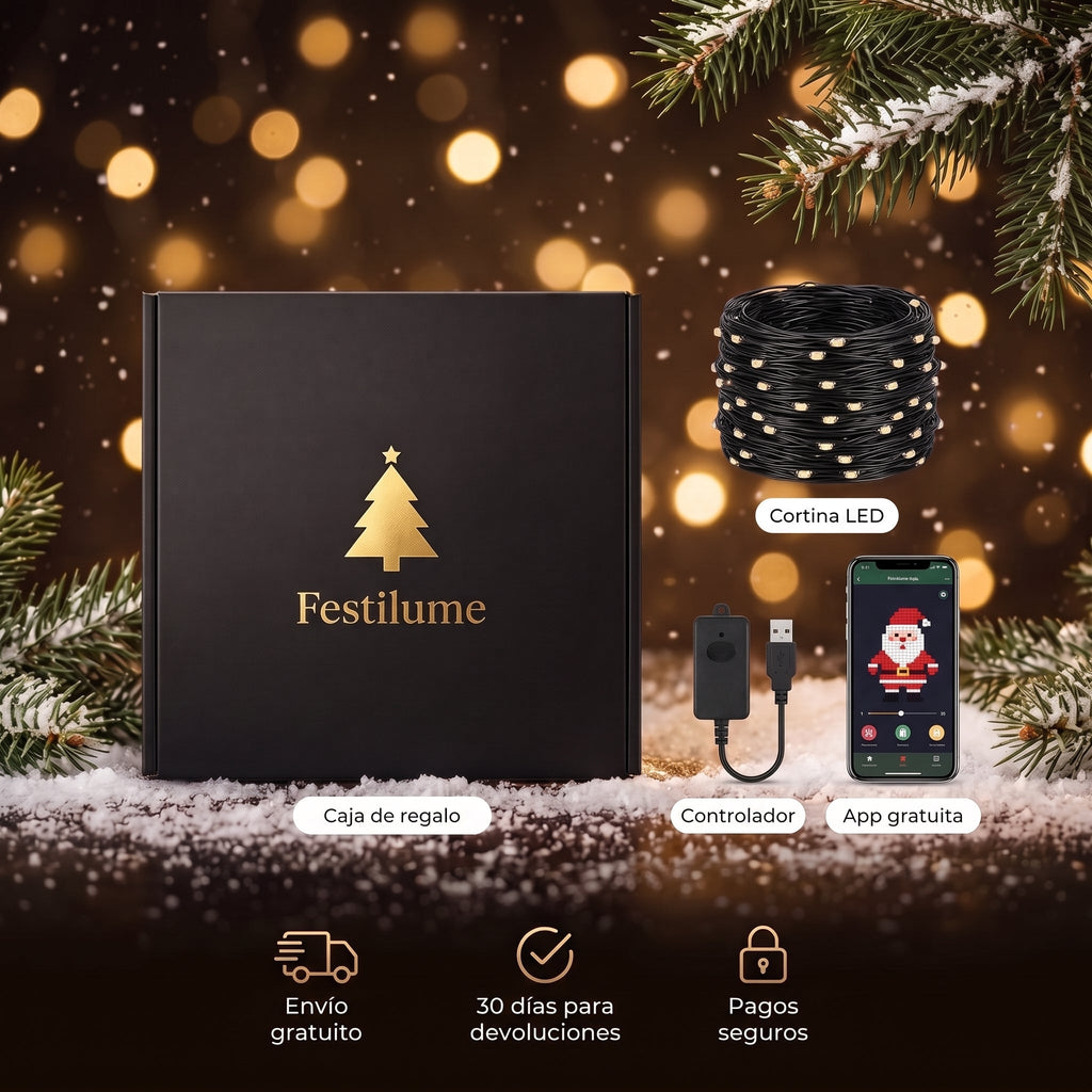Festilume™ – Tenda luminosa natalizia a LED animata