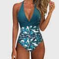 Maillot de bain élégant pour femme à col en V