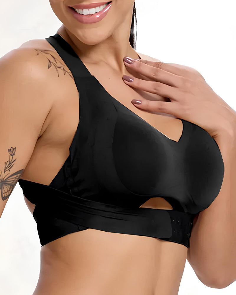 Soutiador esportiu push-up sense costures corrector de postura