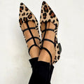 Scarpe con tacco e cinturino leopardato