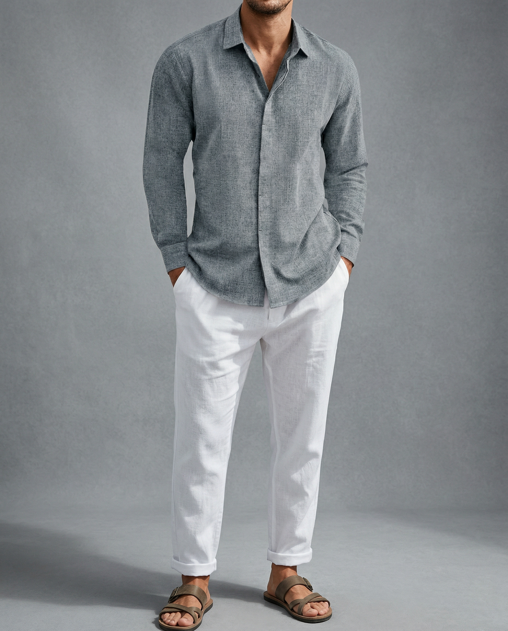 Chemise décontractée bleue