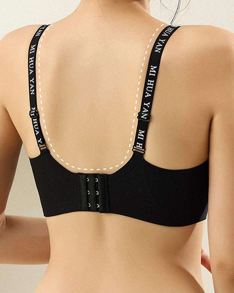 Reggiseno push-up da donna senza ferretto, senza cuciture, con gel Jelly